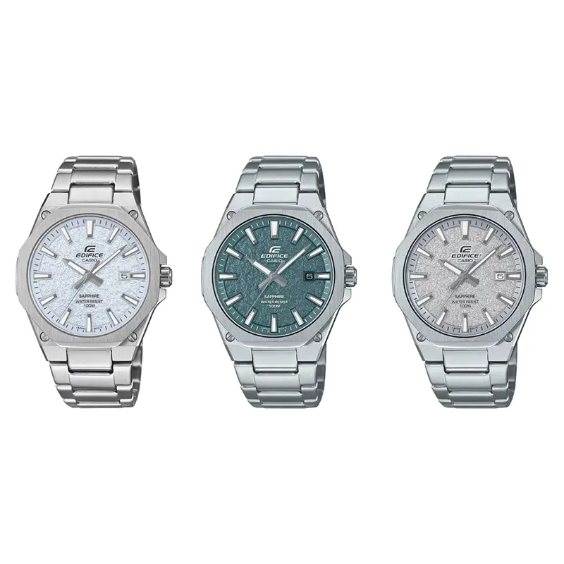 Casio Edifice Slim Line Textured Green Dial Men's Watch- EFR-S108DE-3AV